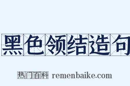 黑色领结造句是什么意思的图片